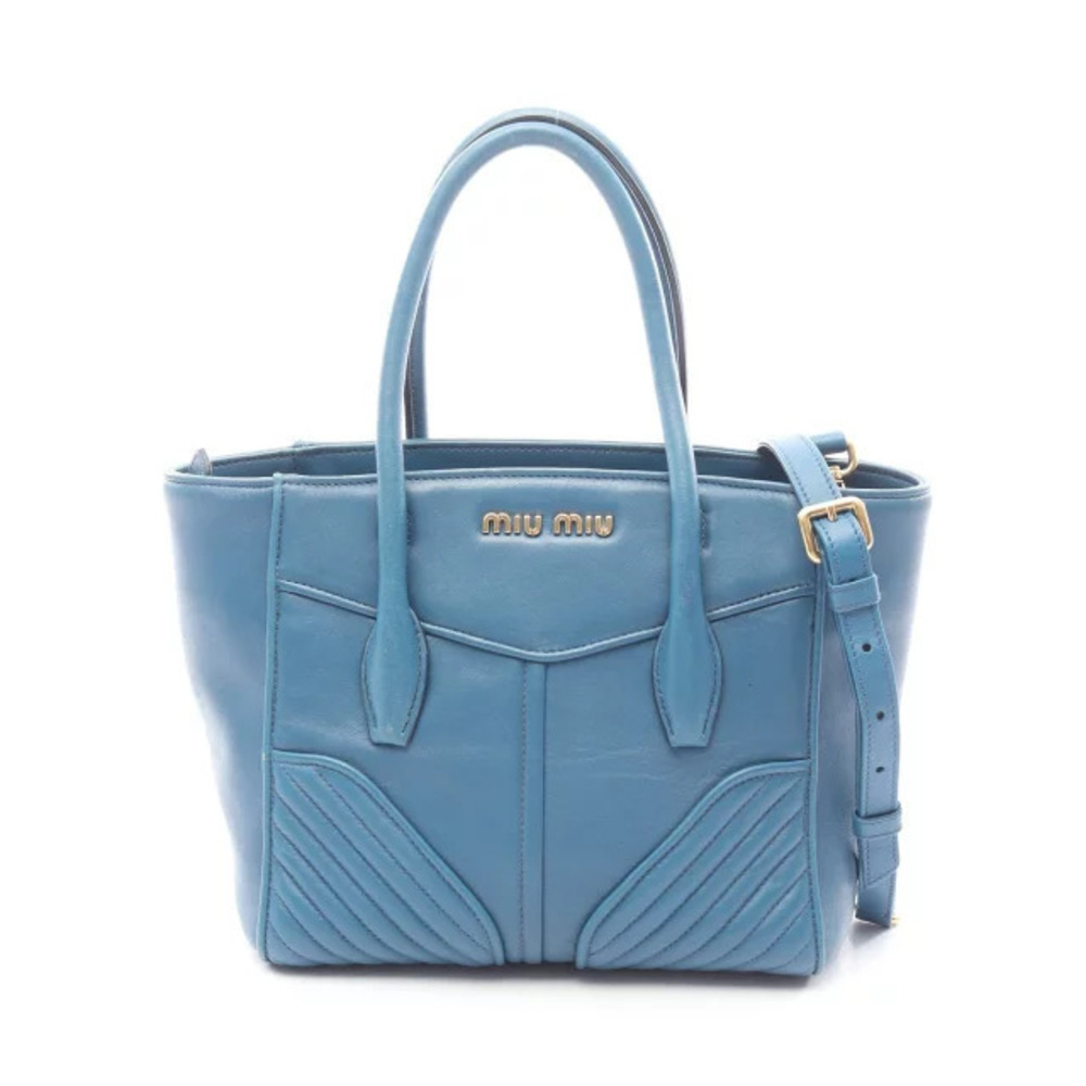 Miu Miu NAPPA BIKER Handbag Leather Blue